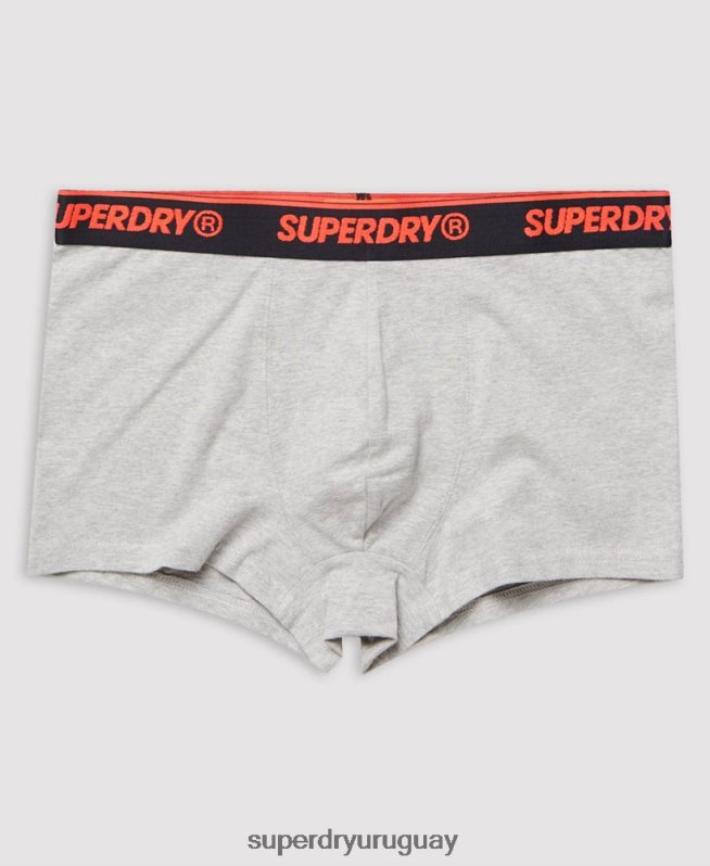 uy Superdry hombres Pack de tres calzoncillos clásicos de algodón orgánico naranja DT2N8Z6498 ropa