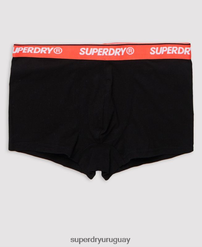 uy Superdry hombres Pack de tres calzoncillos clásicos de algodón orgánico naranja DT2N8Z6498 ropa