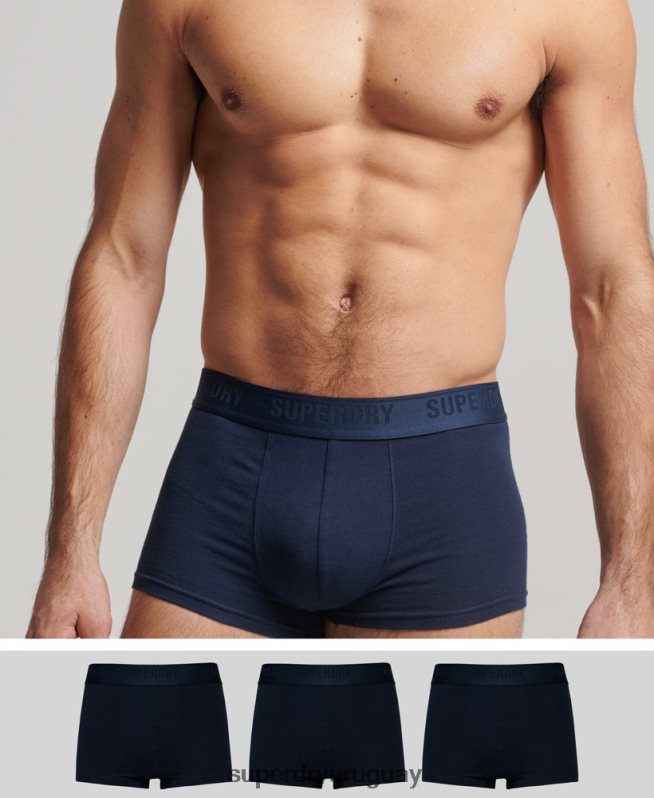 uy Superdry hombres Pack de tres calzoncillos de algodón orgánico Armada DT2N8Z1754 ropa