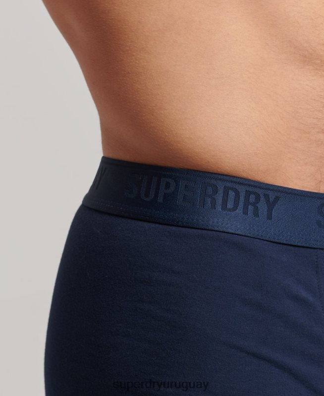 uy Superdry hombres Pack de tres calzoncillos de algodón orgánico Armada DT2N8Z1754 ropa
