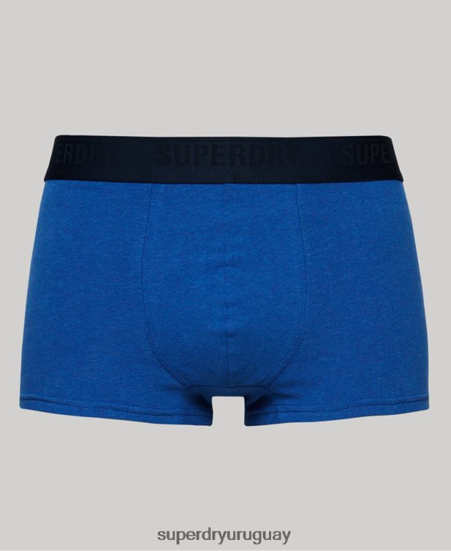uy Superdry hombres Pack de tres calzoncillos de algodón orgánico azul DT2N8Z1606 ropa