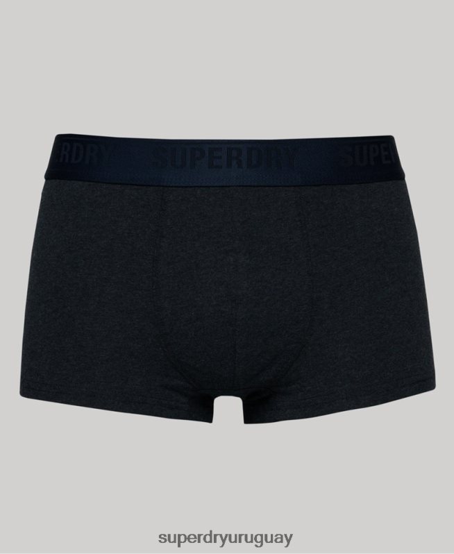 uy Superdry hombres Pack de tres calzoncillos de algodón orgánico azul DT2N8Z1606 ropa