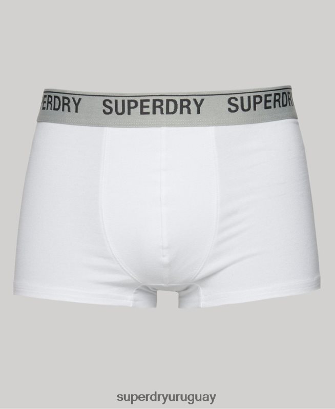 uy Superdry hombres Pack de tres calzoncillos de algodón orgánico blanco DT2N8Z1769 ropa