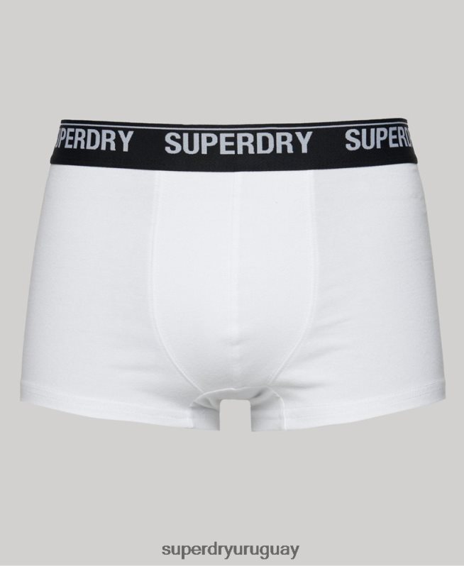 uy Superdry hombres Pack de tres calzoncillos de algodón orgánico blanco DT2N8Z1769 ropa
