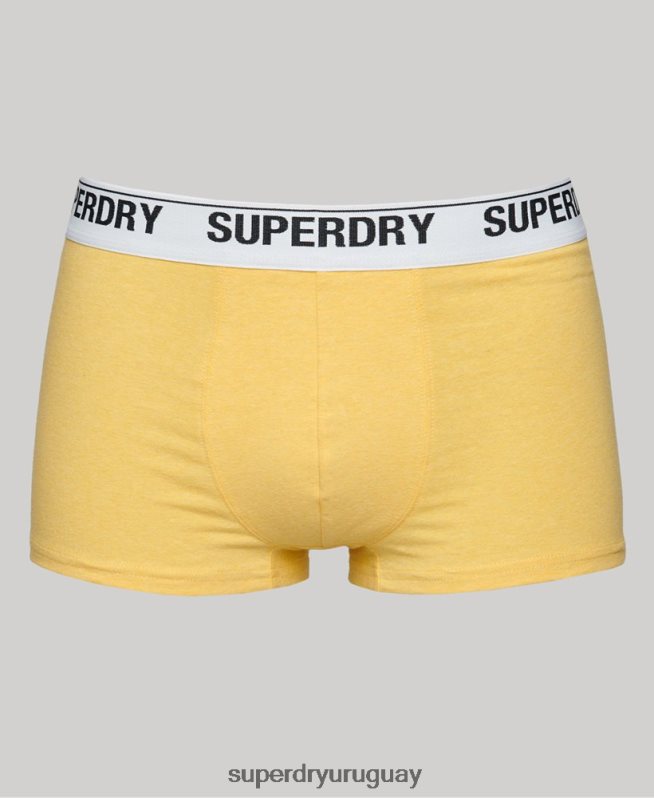 uy Superdry hombres Pack de tres calzoncillos de algodón orgánico naranja DT2N8Z1767 ropa