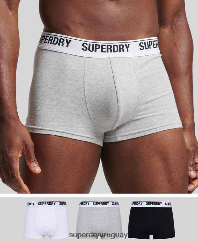 uy Superdry hombres Pack de tres calzoncillos de algodón orgánico negro DT2N8Z1747 ropa