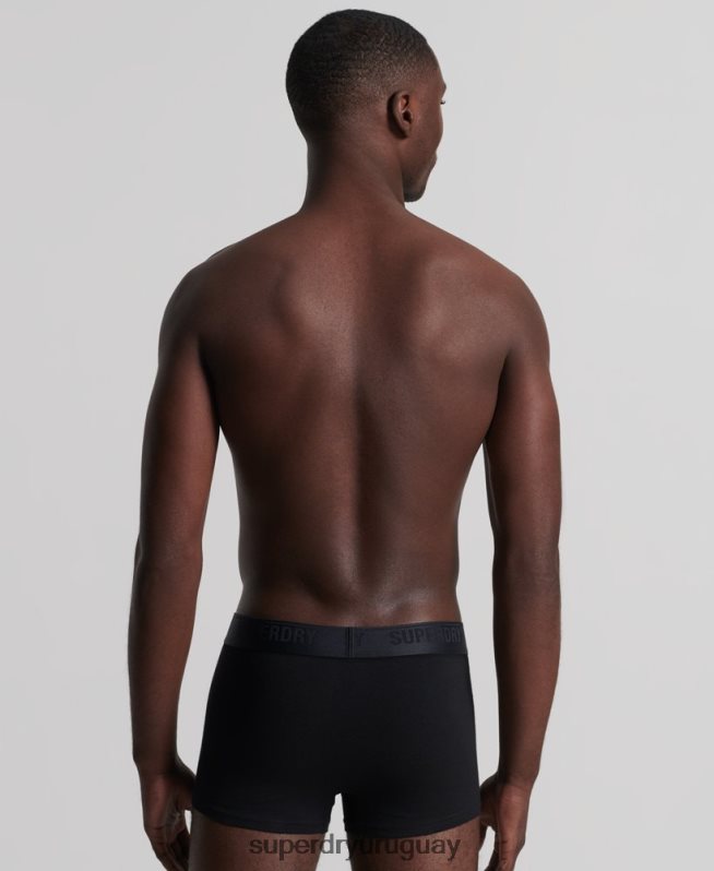 uy Superdry hombres Pack de tres calzoncillos de algodón orgánico negro DT2N8Z1768 ropa