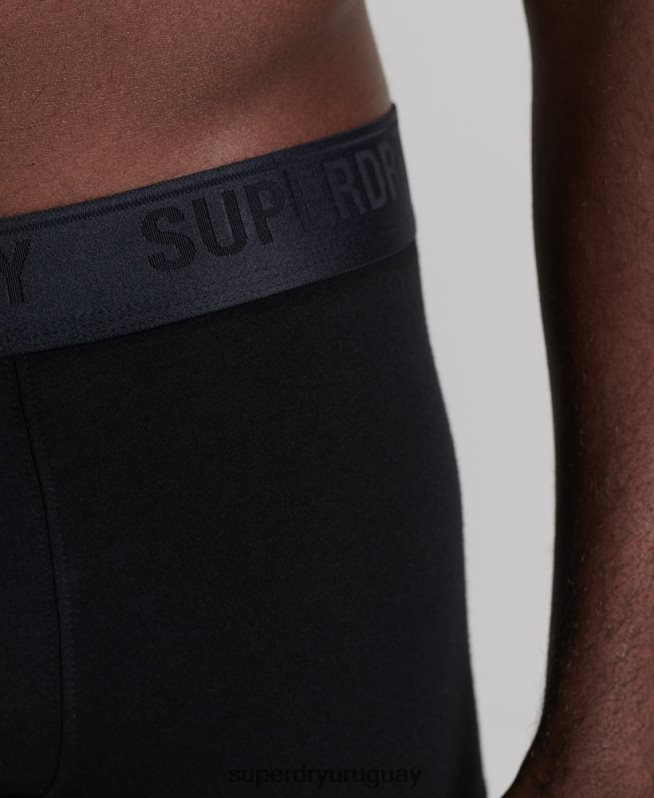 uy Superdry hombres Pack de tres calzoncillos de algodón orgánico negro DT2N8Z1768 ropa
