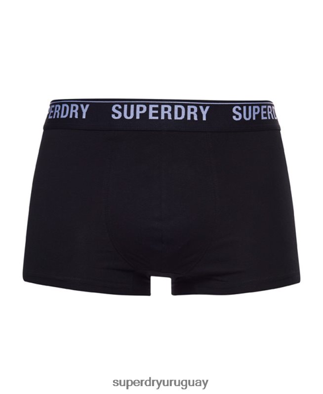 uy Superdry hombres Pack de tres calzoncillos de algodón orgánico negro DT2N8Z1768 ropa