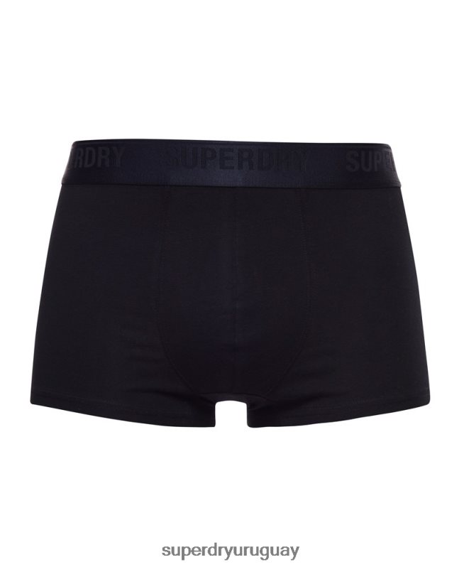 uy Superdry hombres Pack de tres calzoncillos de algodón orgánico negro DT2N8Z1768 ropa