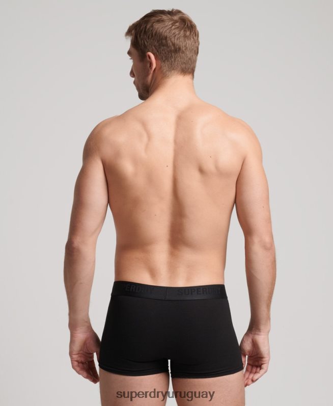 uy Superdry hombres Pack de tres calzoncillos de algodón orgánico negro DT2N8Z1772 ropa