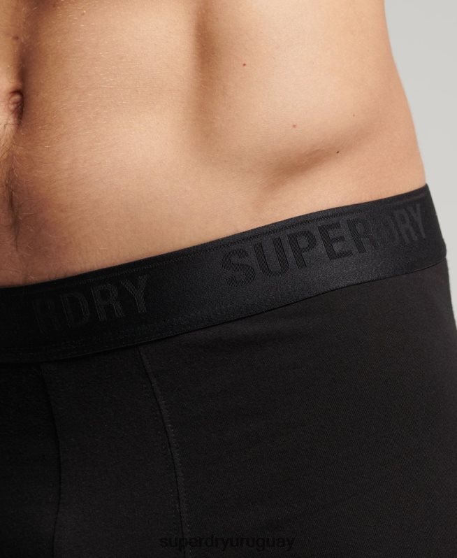 uy Superdry hombres Pack de tres calzoncillos de algodón orgánico negro DT2N8Z1772 ropa