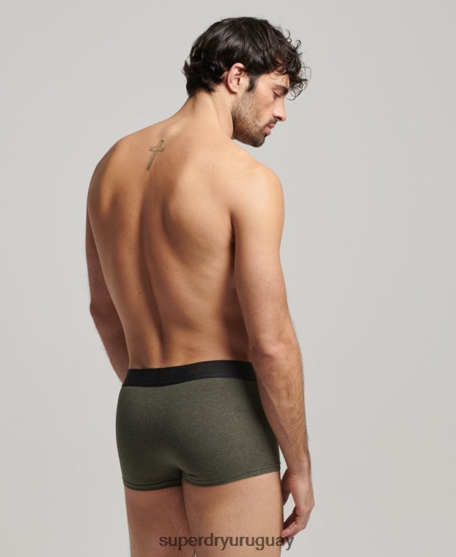 uy Superdry hombres Pack de tres calzoncillos de algodón orgánico negro DT2N8Z1786 ropa