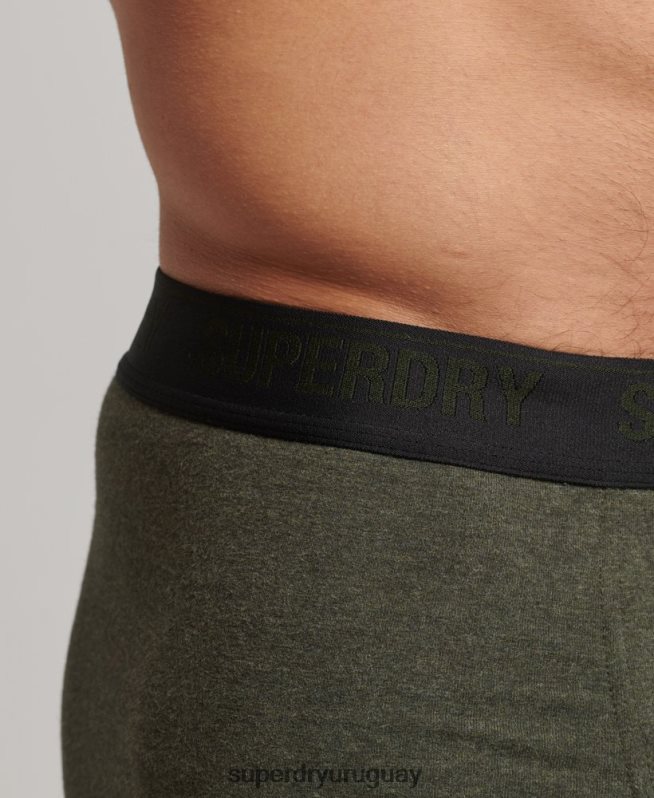uy Superdry hombres Pack de tres calzoncillos de algodón orgánico negro DT2N8Z1786 ropa