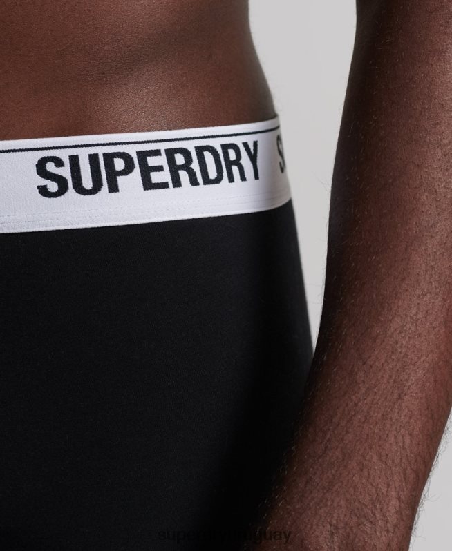 uy Superdry hombres Pack de tres calzoncillos de algodón orgánico negro DT2N8Z1787 ropa