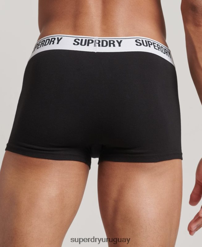 uy Superdry hombres Pack de tres calzoncillos de algodón orgánico negro DT2N8Z1788 ropa