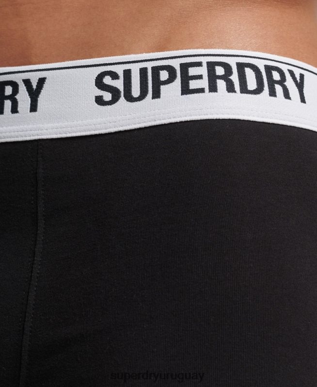 uy Superdry hombres Pack de tres calzoncillos de algodón orgánico negro DT2N8Z1788 ropa