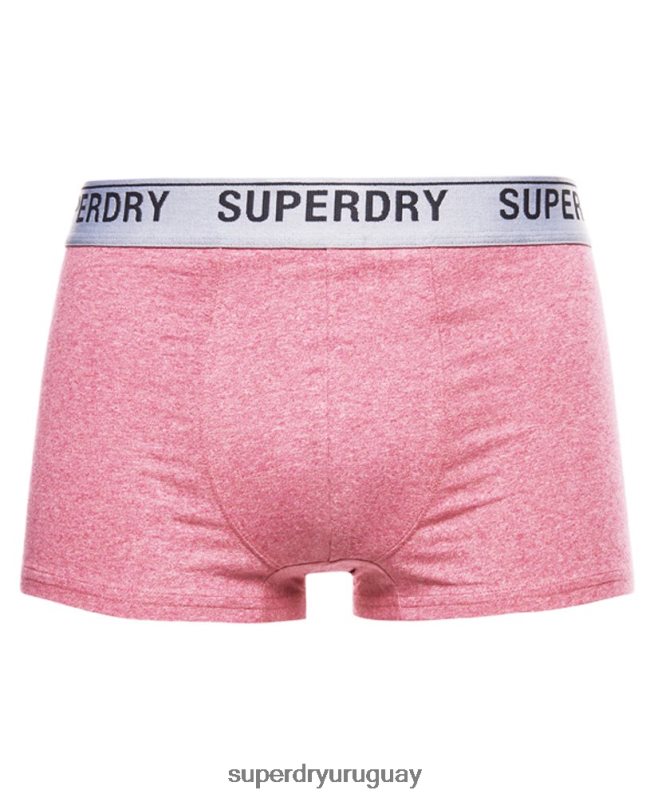 uy Superdry hombres Pack de tres calzoncillos de algodón orgánico rojo DT2N8Z1751 ropa