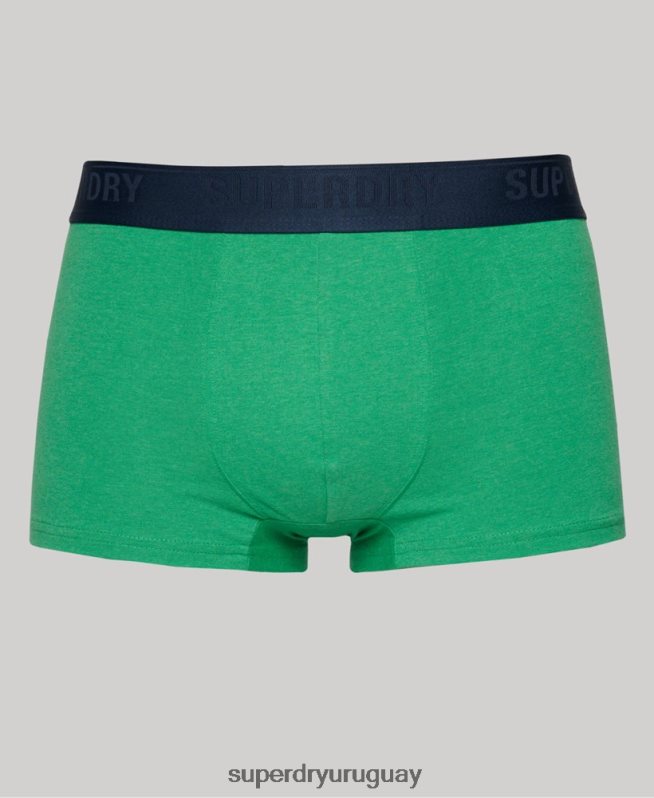 uy Superdry hombres Pack de tres calzoncillos de algodón orgánico verde DT2N8Z1830 ropa