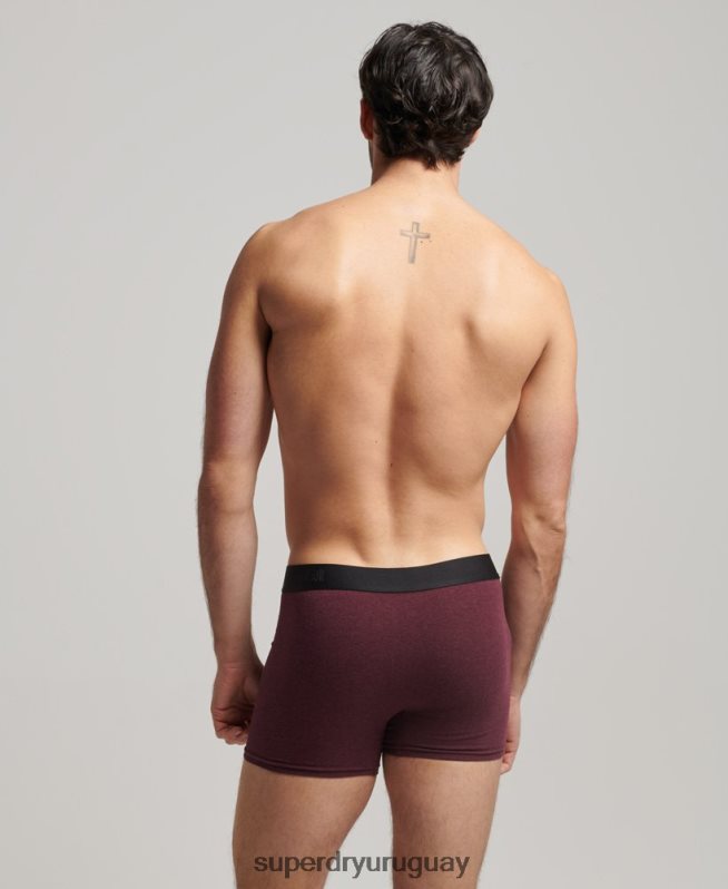 uy Superdry hombres Pack doble de bóxer de algodón orgánico compensado Armada DT2N8Z1636 ropa