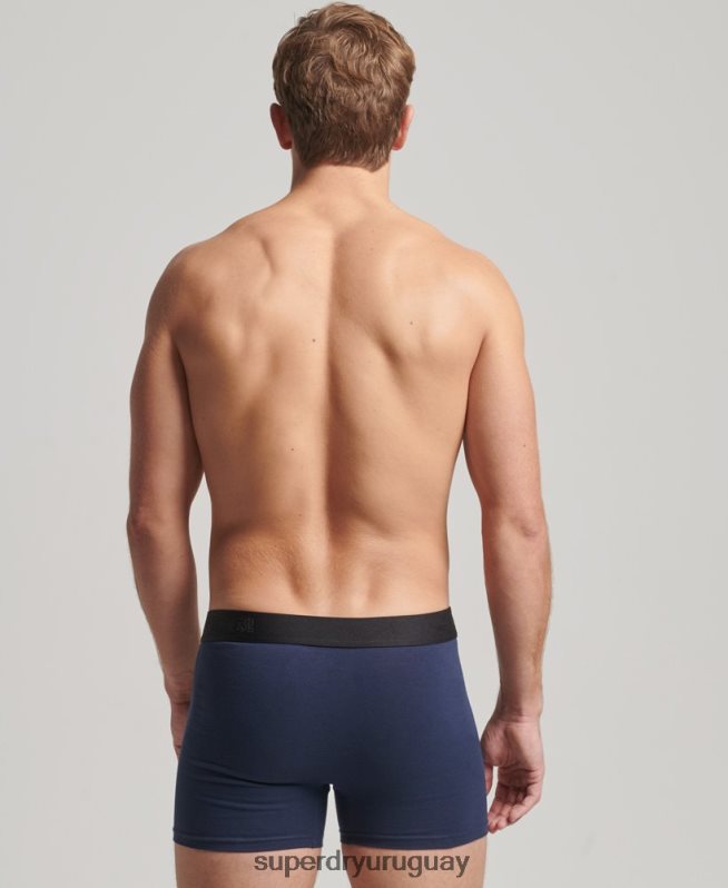 uy Superdry hombres Pack doble de bóxer de algodón orgánico compensado negro DT2N8Z1637 ropa