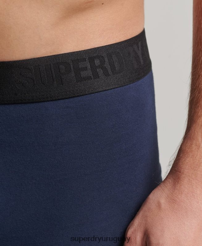 uy Superdry hombres Pack doble de bóxer de algodón orgánico compensado negro DT2N8Z1637 ropa