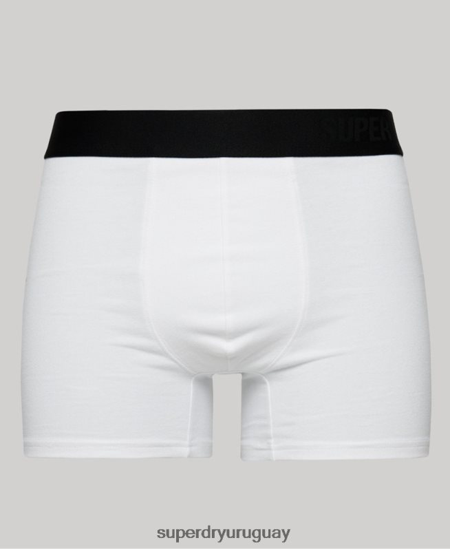 uy Superdry hombres Pack doble de bóxer de algodón orgánico compensado negro DT2N8Z1836 ropa