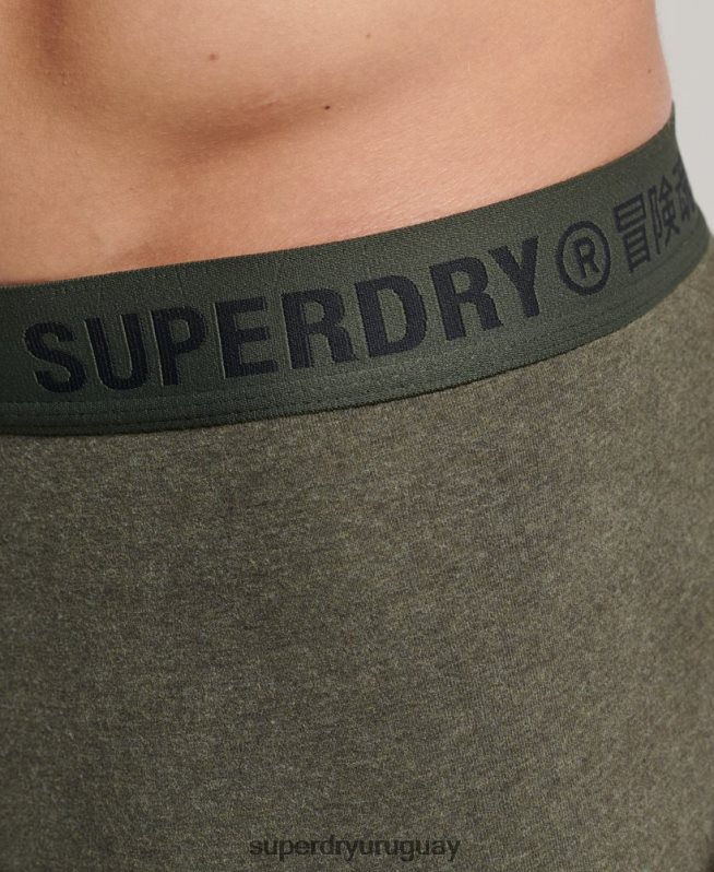 uy Superdry hombres Pack doble de bóxer de algodón orgánico compensado negro DT2N8Z1864 ropa