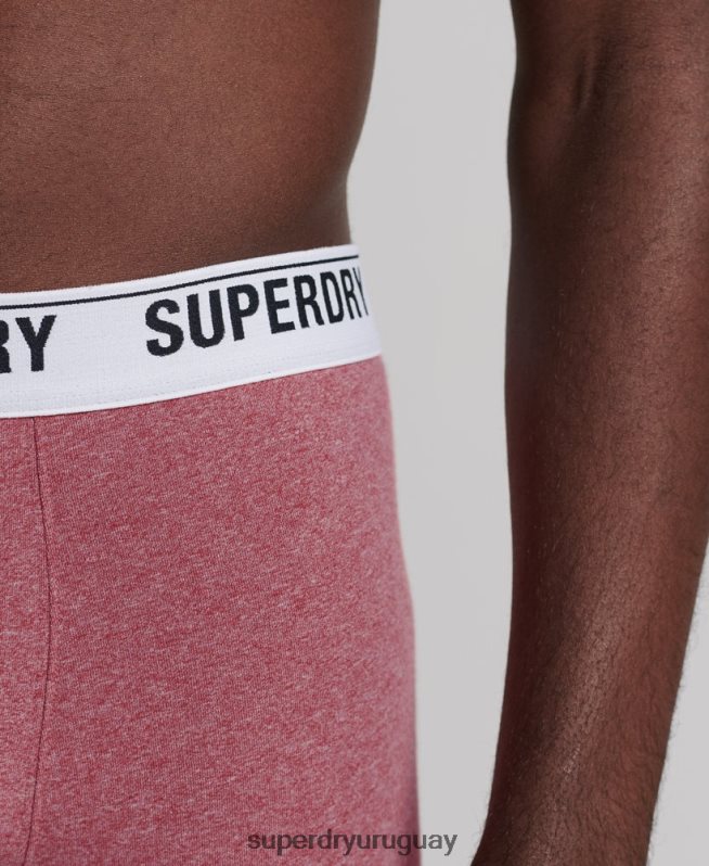 uy Superdry hombres Pack doble de bóxer de algodón orgánico naranja DT2N8Z1638 ropa
