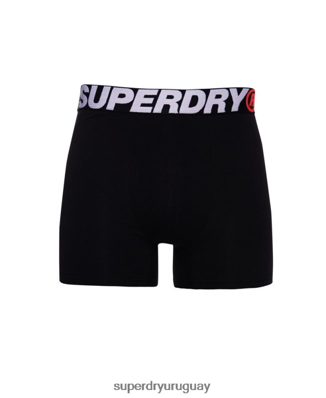 uy Superdry hombres Pack doble de bóxer de algodón orgánico naranja DT2N8Z1881 ropa