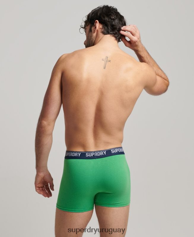 uy Superdry hombres Pack doble de bóxer de algodón orgánico verde DT2N8Z1706 ropa