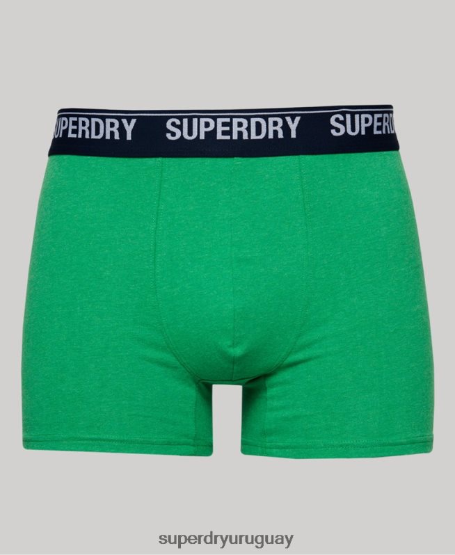 uy Superdry hombres Pack doble de bóxer de algodón orgánico verde DT2N8Z1706 ropa