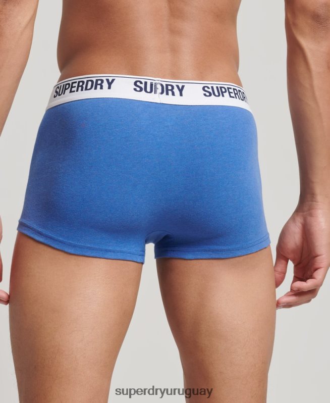 uy Superdry hombres Pack doble de calzoncillos de algodón orgánico azul DT2N8Z1734 ropa