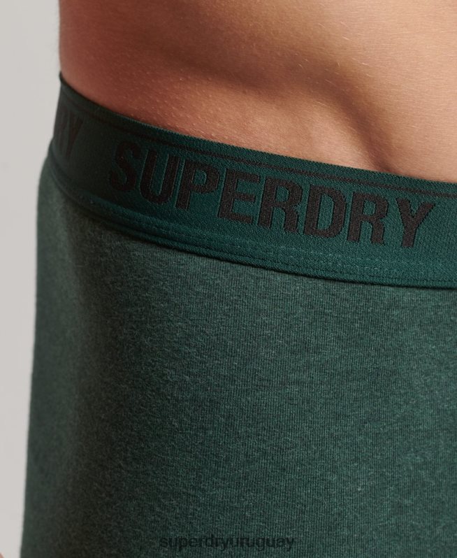 uy Superdry hombres Pack doble de calzoncillos de algodón orgánico verde DT2N8Z1781 ropa