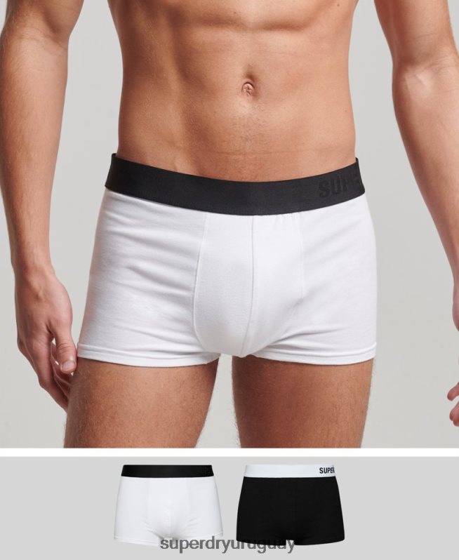 uy Superdry hombres Pack doble offset de algodón orgánico negro DT2N8Z1776 ropa