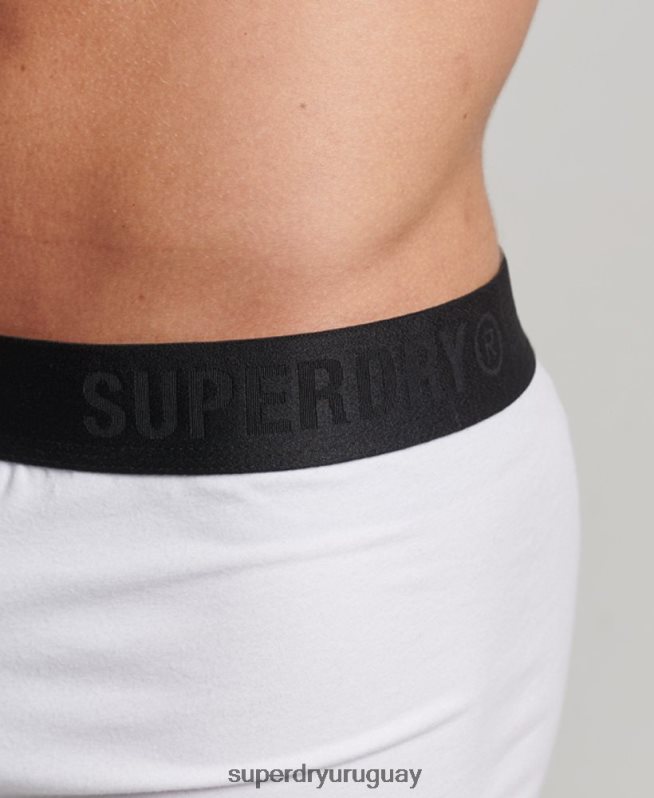 uy Superdry hombres Pack doble offset de algodón orgánico negro DT2N8Z1776 ropa