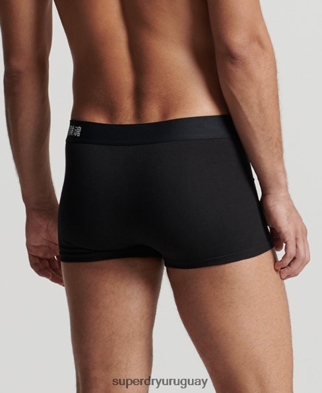uy Superdry hombres Pack doble offset de algodón orgánico negro DT2N8Z1777 ropa