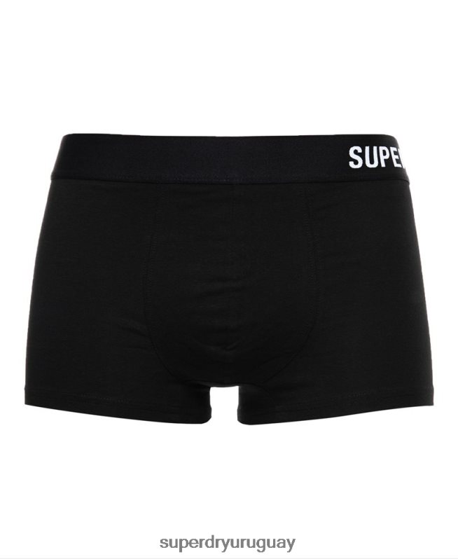 uy Superdry hombres Pack doble offset de algodón orgánico negro DT2N8Z1777 ropa