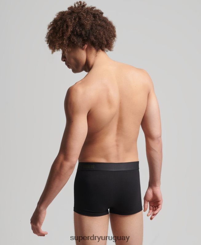 uy Superdry hombres Pack doble offset de algodón orgánico negro DT2N8Z1845 ropa
