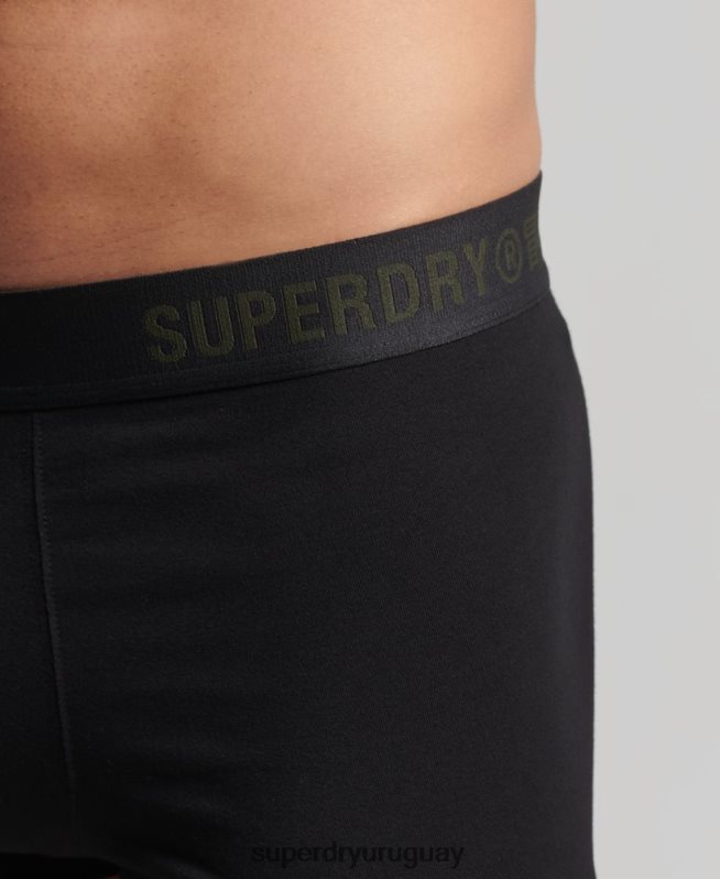 uy Superdry hombres Pack doble offset de algodón orgánico negro DT2N8Z1845 ropa