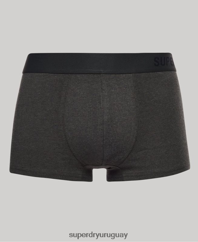 uy Superdry hombres Pack doble offset de algodón orgánico negro DT2N8Z1845 ropa