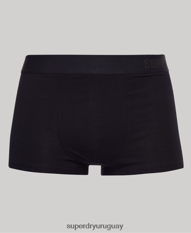 uy Superdry hombres Pack doble offset de algodón orgánico negro DT2N8Z1845 ropa