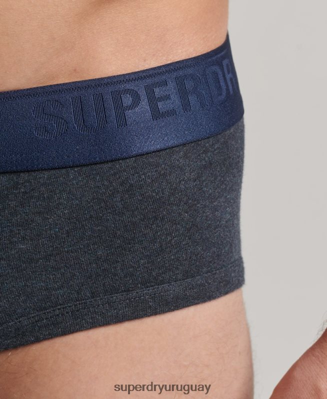 uy Superdry hombres Pack triple de calzoncillos de algodón orgánico azul DT2N8Z1789 ropa