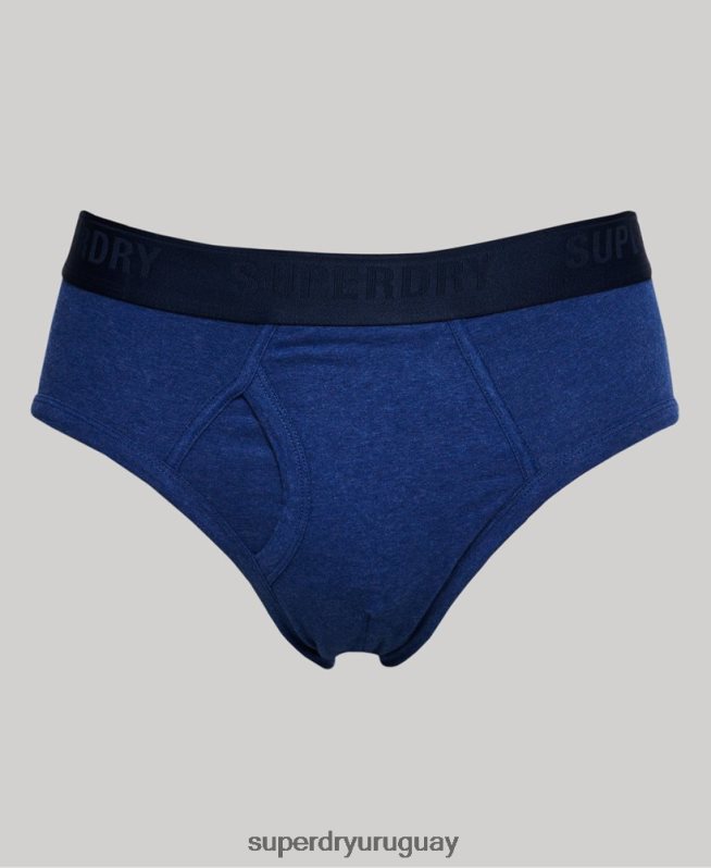 uy Superdry hombres Pack triple de calzoncillos de algodón orgánico azul DT2N8Z1789 ropa