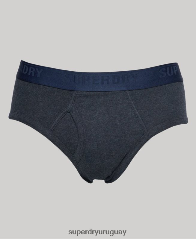 uy Superdry hombres Pack triple de calzoncillos de algodón orgánico azul DT2N8Z1789 ropa