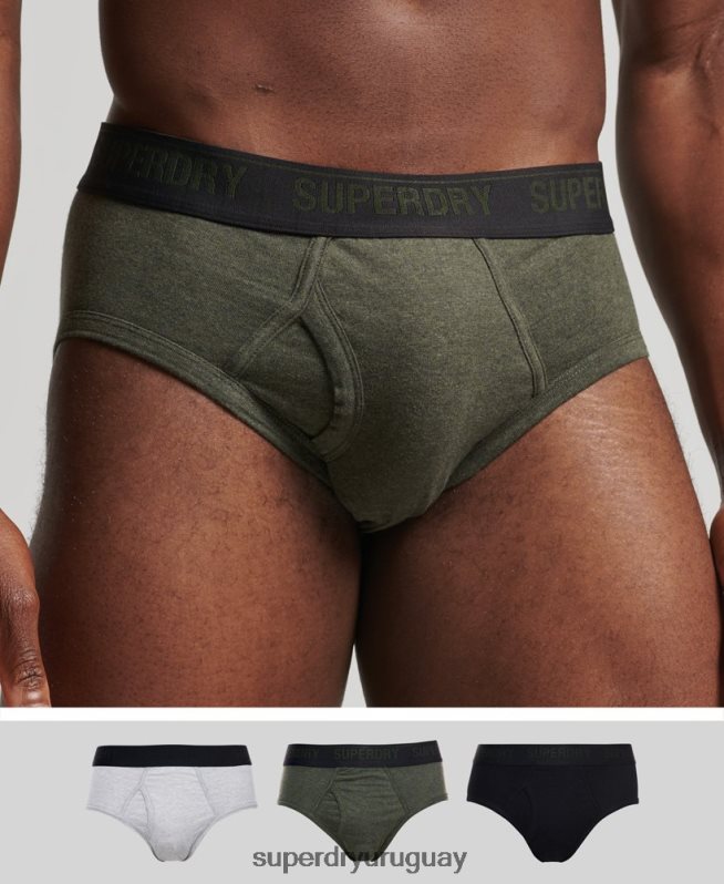 uy Superdry hombres Pack triple de calzoncillos de algodón orgánico negro DT2N8Z1741 ropa
