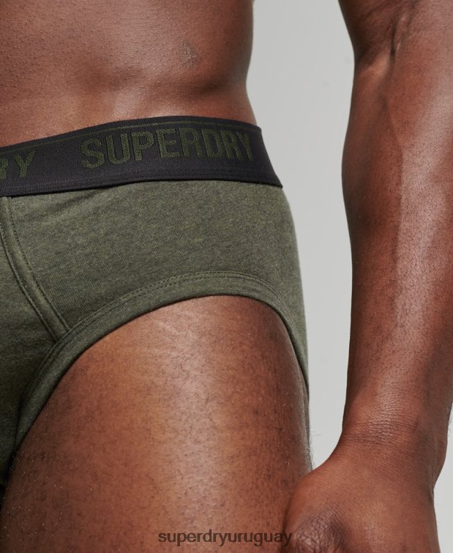 uy Superdry hombres Pack triple de calzoncillos de algodón orgánico negro DT2N8Z1741 ropa