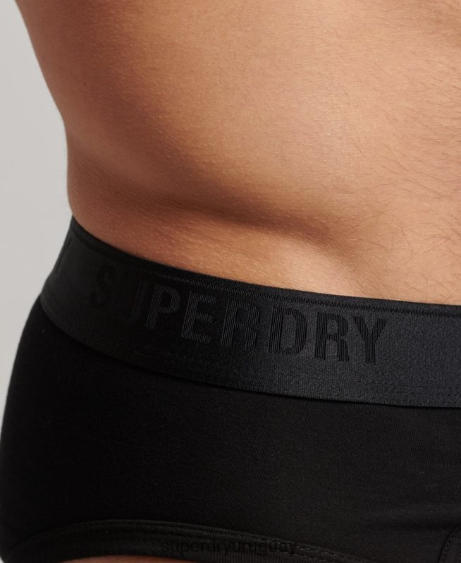 uy Superdry hombres Pack triple de calzoncillos de algodón orgánico negro DT2N8Z1862 ropa