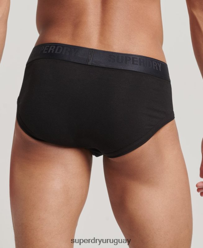 uy Superdry hombres Pack triple de calzoncillos de algodón orgánico negro DT2N8Z1866 ropa