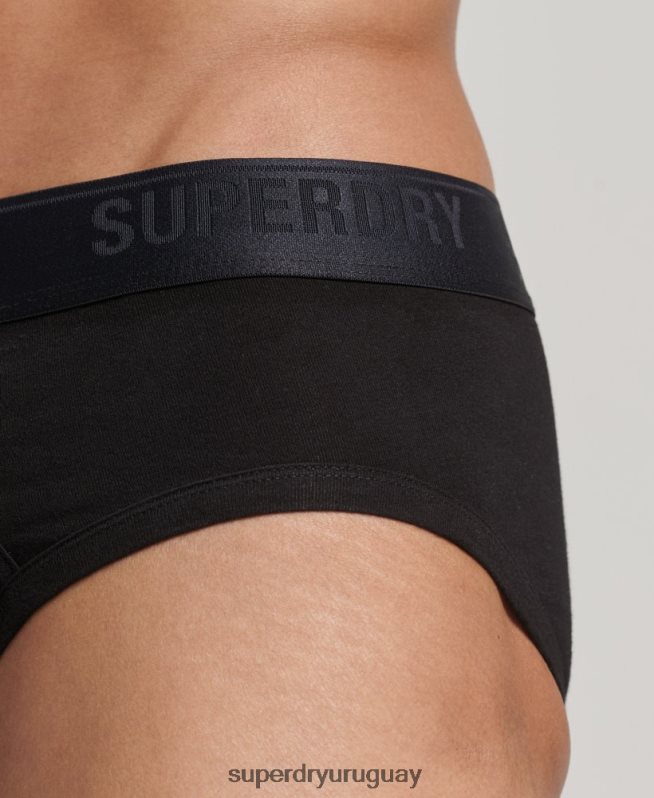 uy Superdry hombres Pack triple de calzoncillos de algodón orgánico negro DT2N8Z1866 ropa